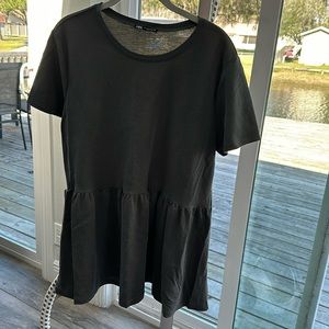 Gray Zara peplum top - size large